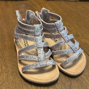 Soda brand pink glitter sandals